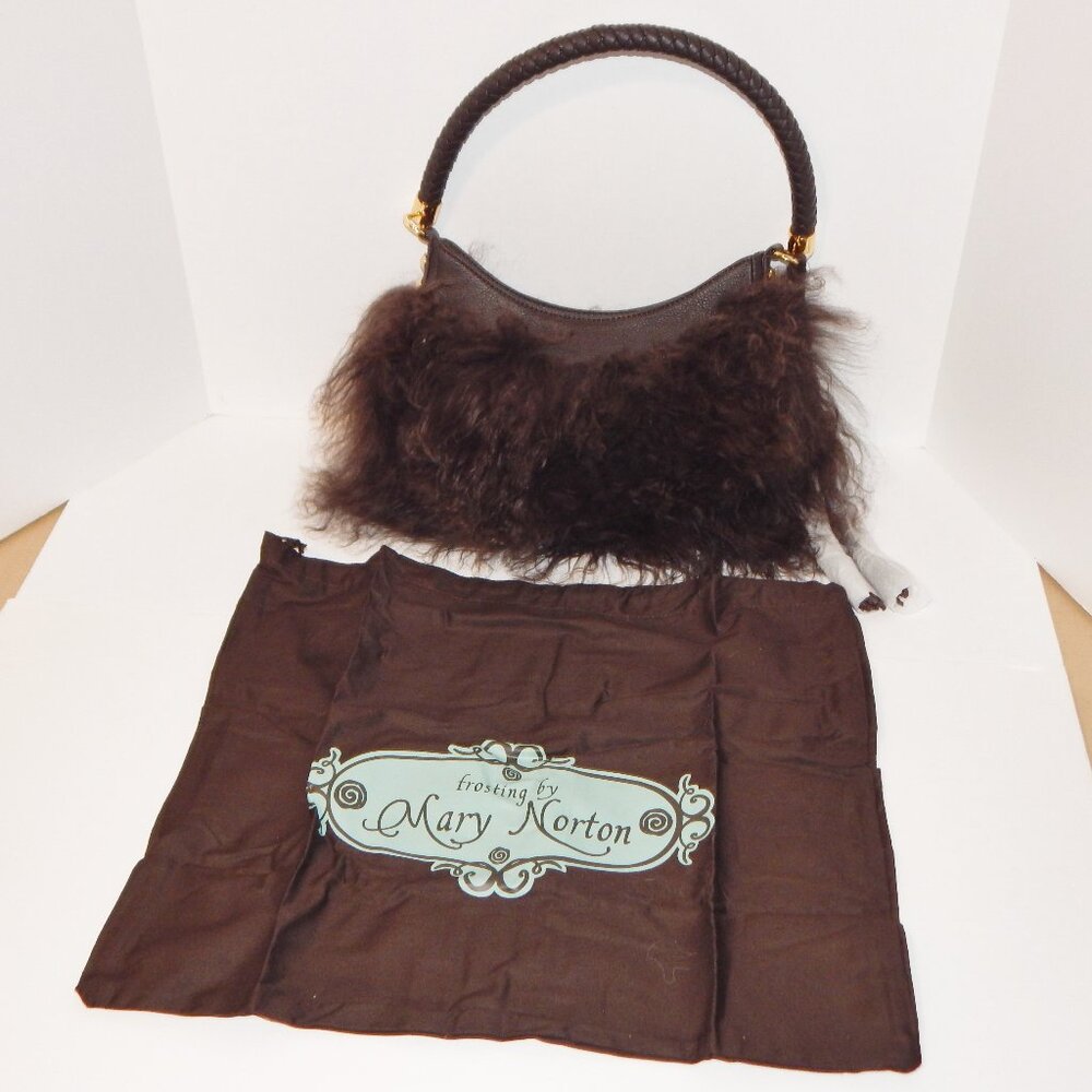 Frosting by Mary Norton Faux Fur Hobo NEW